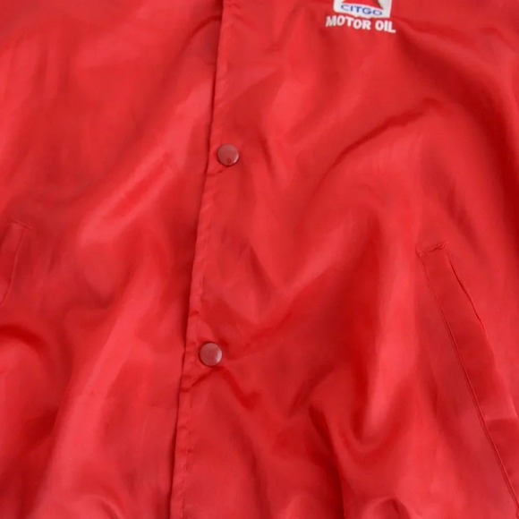 Vintage West Ark made in U.S.A. Citgo  Motor oil Red Button Up Varsity Jacket - Picture 7 of 15